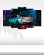 Nissan Skyline GT-R R34 - 5 Parçalı Araba Tablo