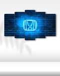 Honda Logo - 5 Parçalı Araba Tablo