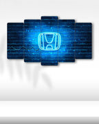 Honda Logo - 5 Parçalı Araba Tablo