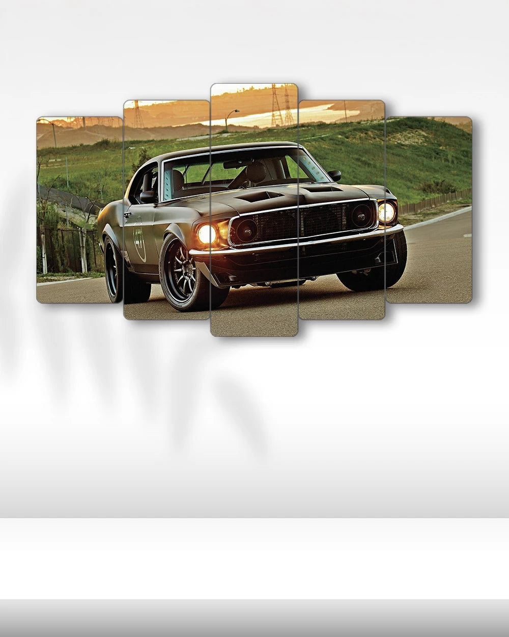 Ford Mustang 1969 - 5 Parçalı Araba Tablo