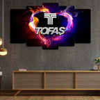 Tofaş Logo - 5 Parçalı Araba Tablo