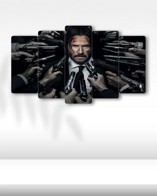 Çember Sahnesi, John Wick - 5 Parçalı Tablo
