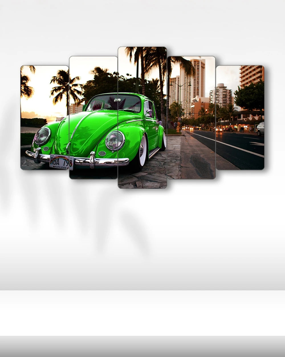 1963 Yeşil Vosvos - 5 Parçalı Araba Tablo
