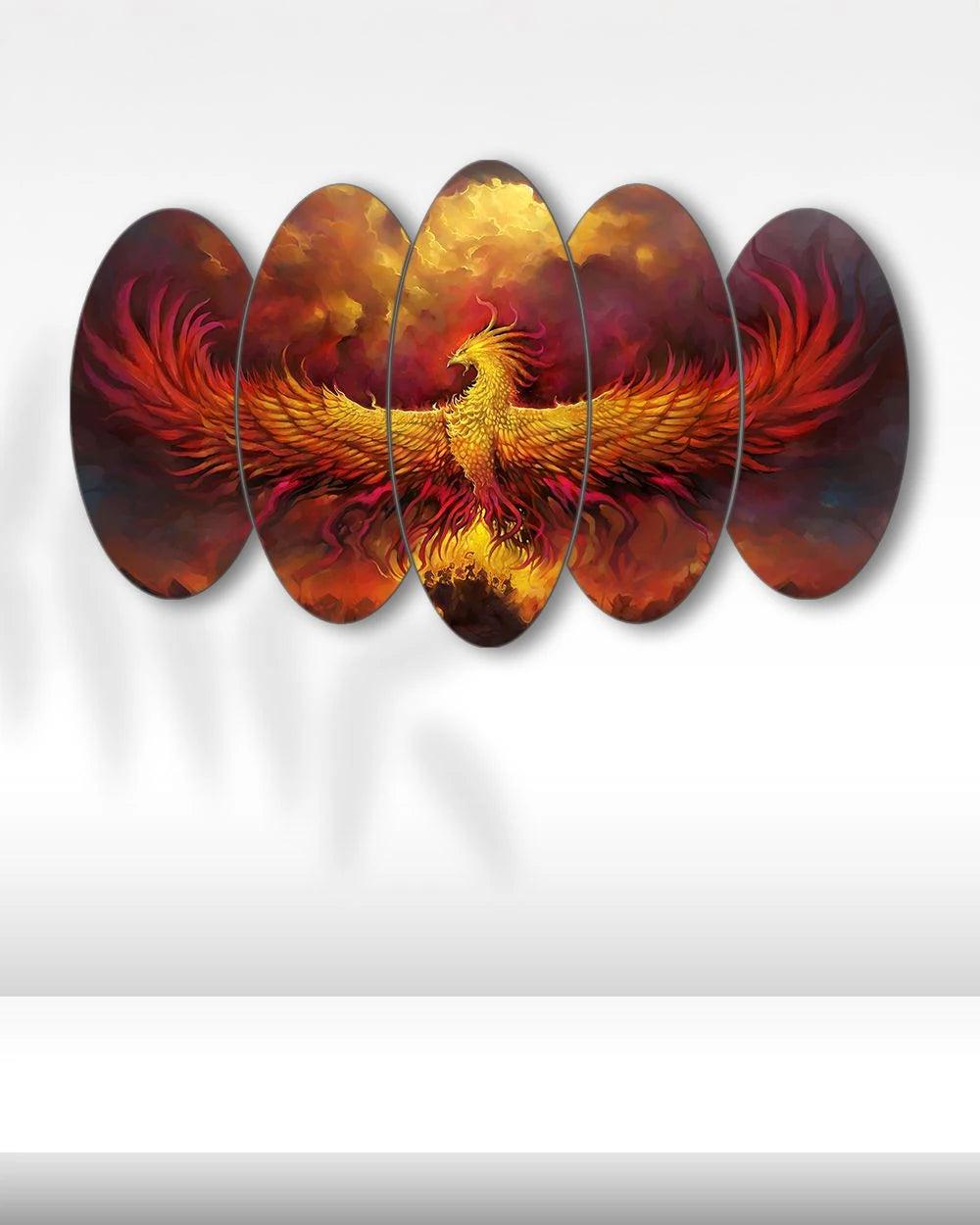Ateşli Anka Kuşu - 5 Parçalı Tablo
