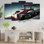 Porsche 911 RSR GT3 - 5 Parçalı Araba Tablo