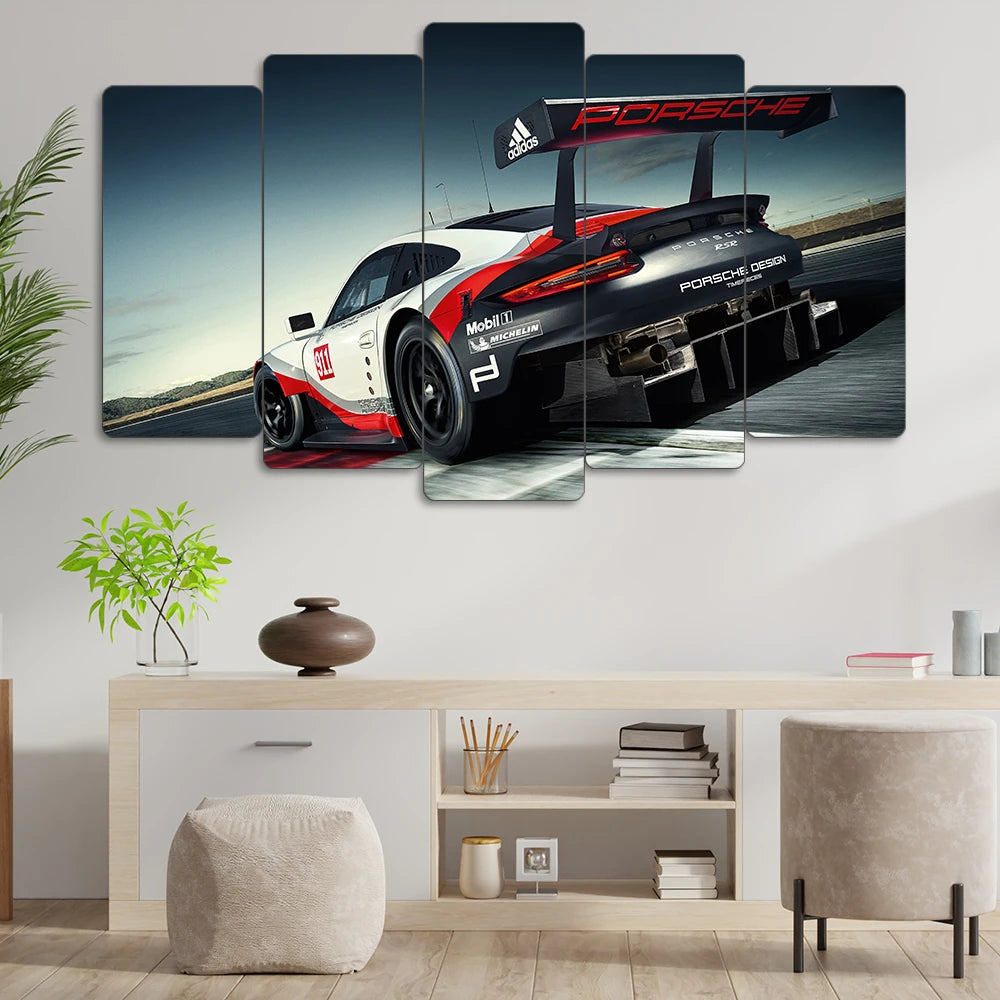 Porsche 911 RSR GT3 - 5 Parçalı Araba Tablo