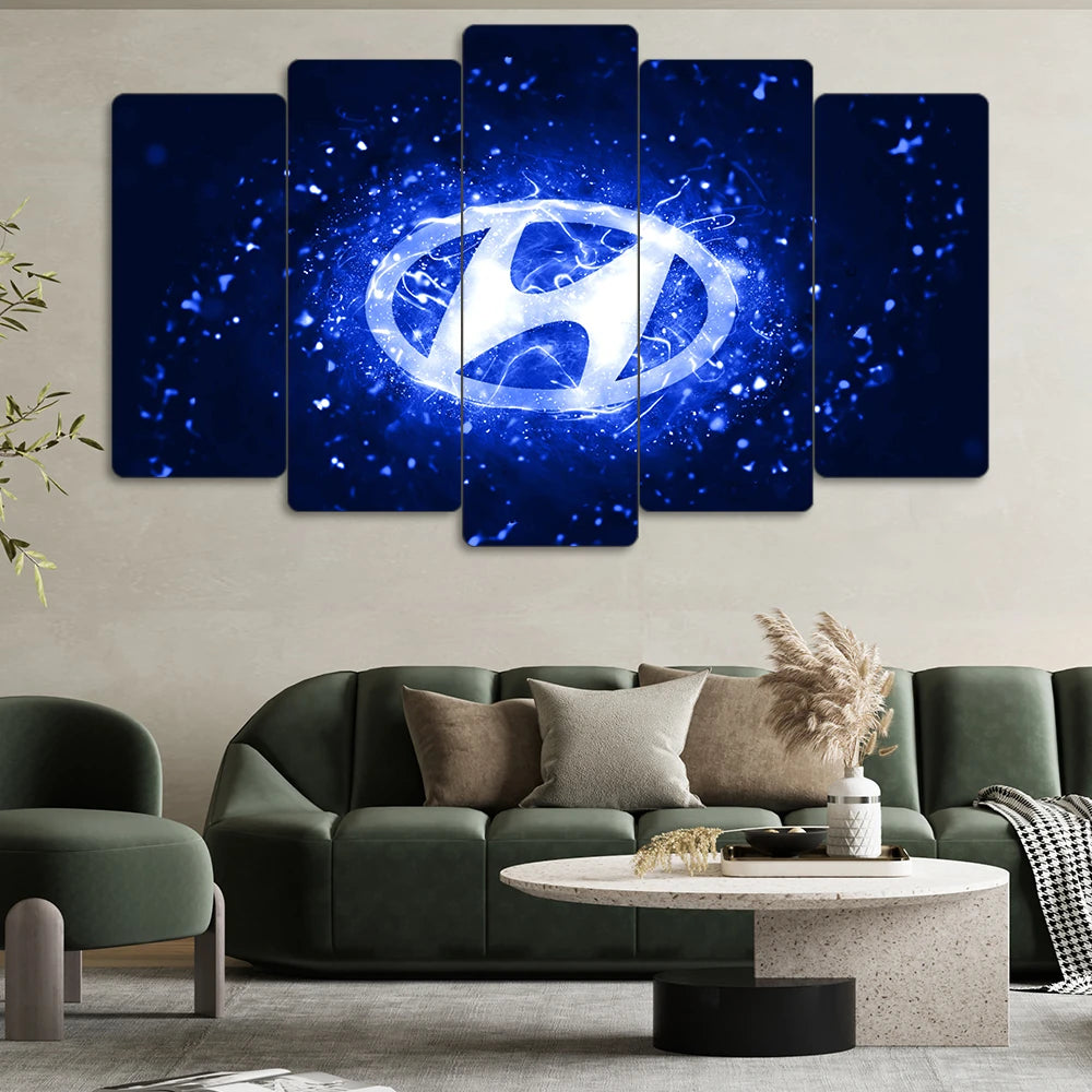 Hyundai Logo - 5 Parçalı Araba Tablo