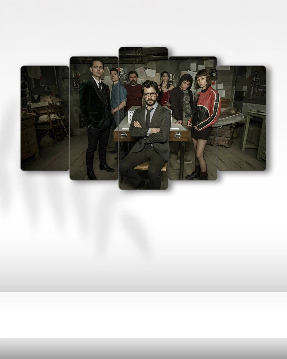 La Casa De Papel, Kadro - 5 Parçalı Tablo