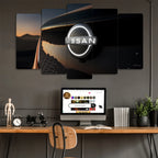 Nissan Logo - 5 Parçalı Araba Tablo