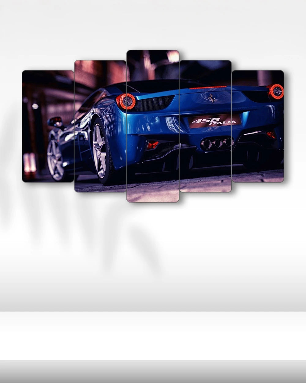 Ferrari 458 Italia - 5 Parçalı Araba Tablo