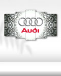 Audi Logo - 5 Parçalı Araba Tablo