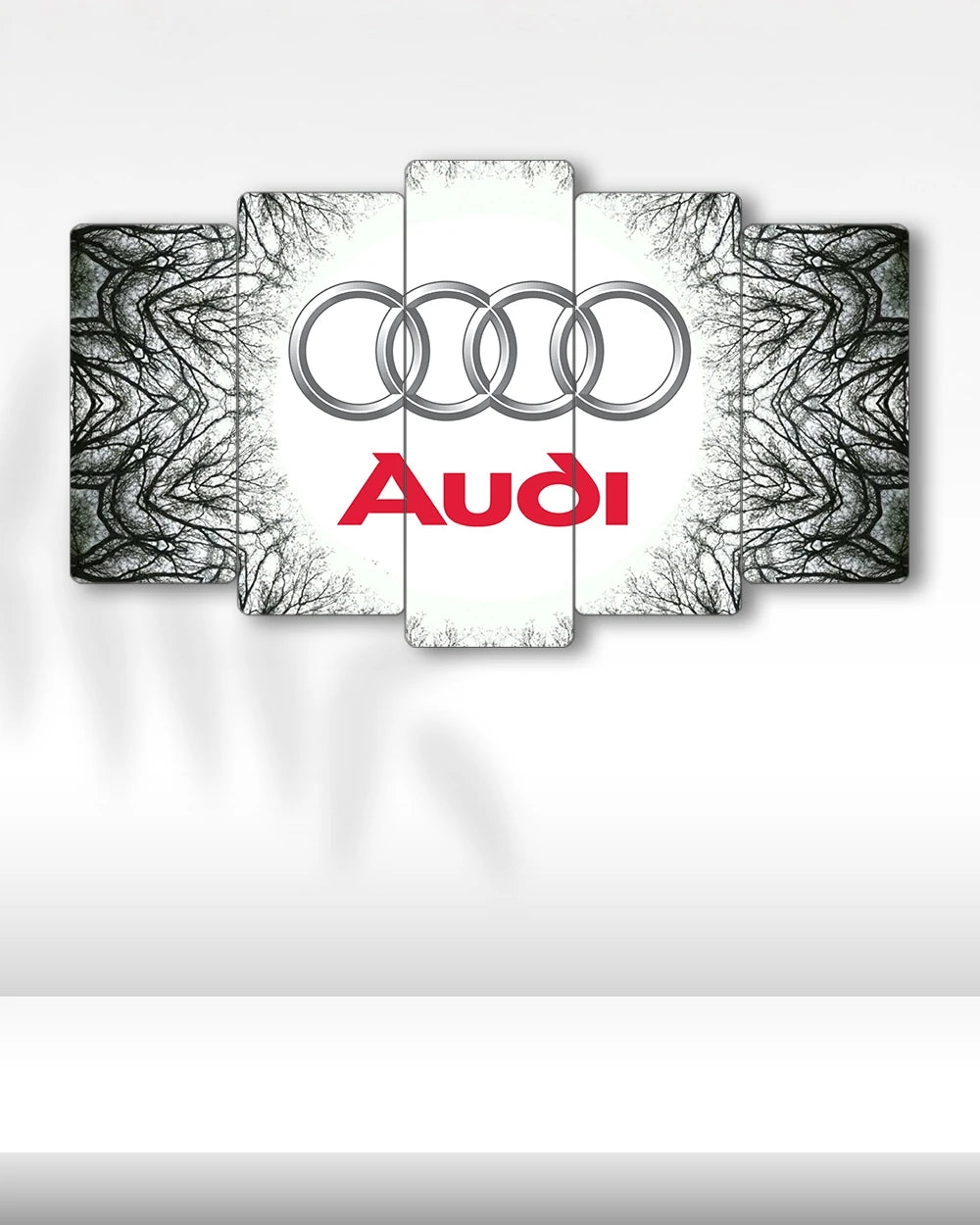 Audi Logo - 5 Parçalı Araba Tablo