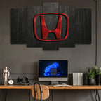 Honda Type R Logo - 5 Parçalı Araba Tablo