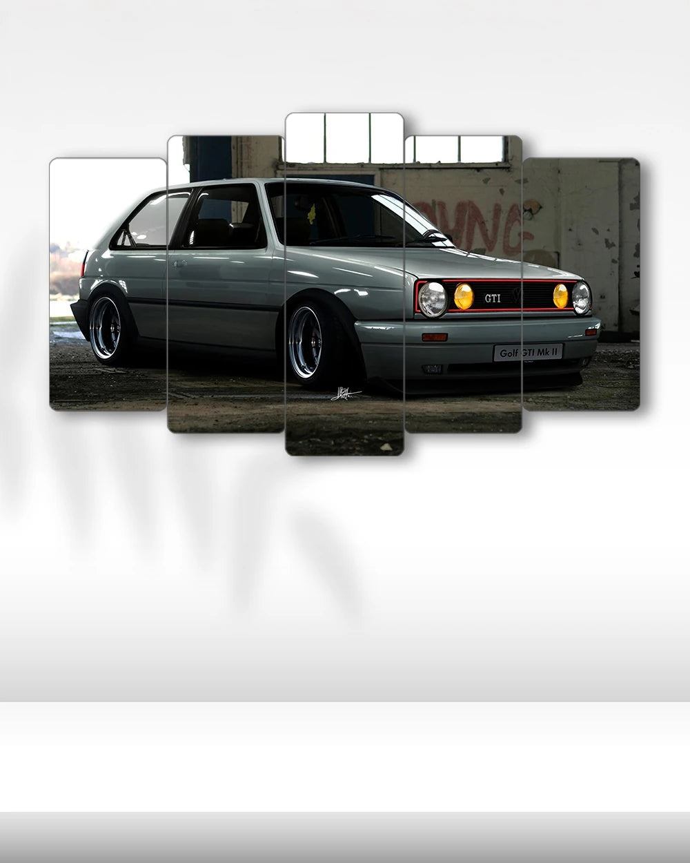 Volkswagen Golf GTI MK2 - 5 Parçalı Araba Tablo