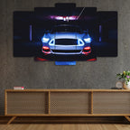 Ford Mustang GT - 5 Parçalı Araba Tablo