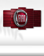 Fiat Logosu - 5 Parçalı Araba Tablo