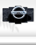Nissan Logo - 5 Parçalı Araba Tablo