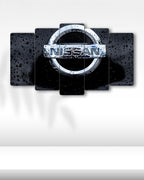 Nissan Logo - 5 Parçalı Araba Tablo