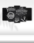 Chalkboard Stili - 5 Parçalı Berber Tablo