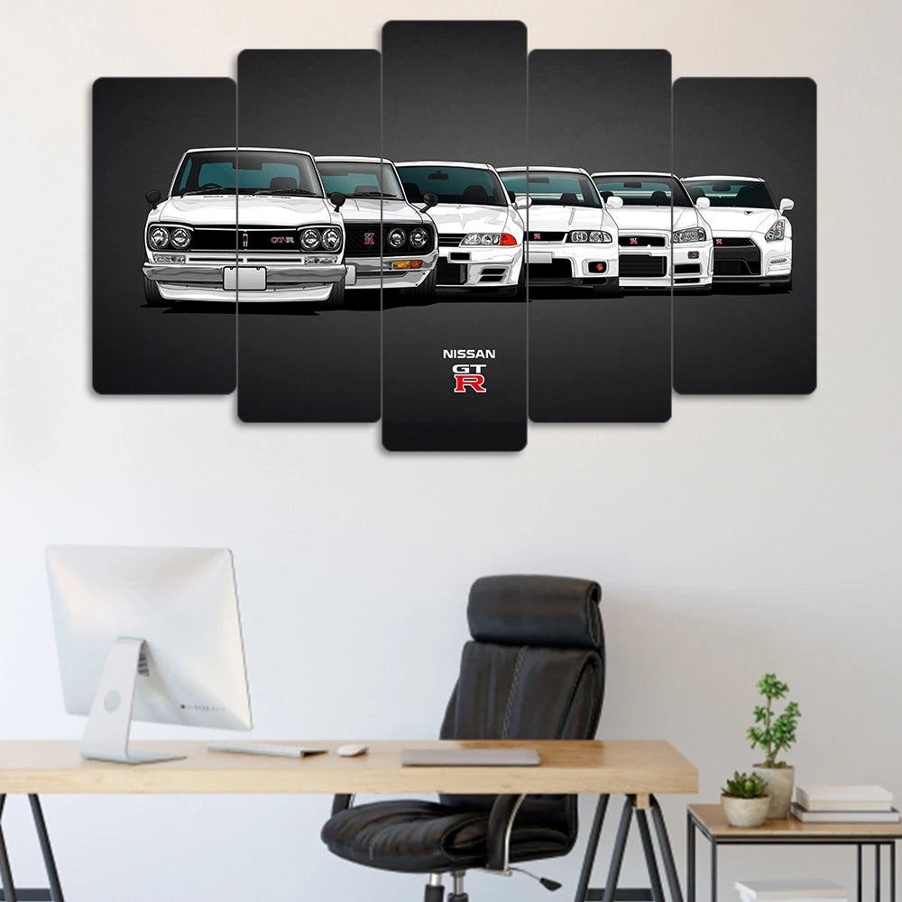 Nissan GT-R Serisi 1969-2023 - 5 Parçalı Araba Tablo