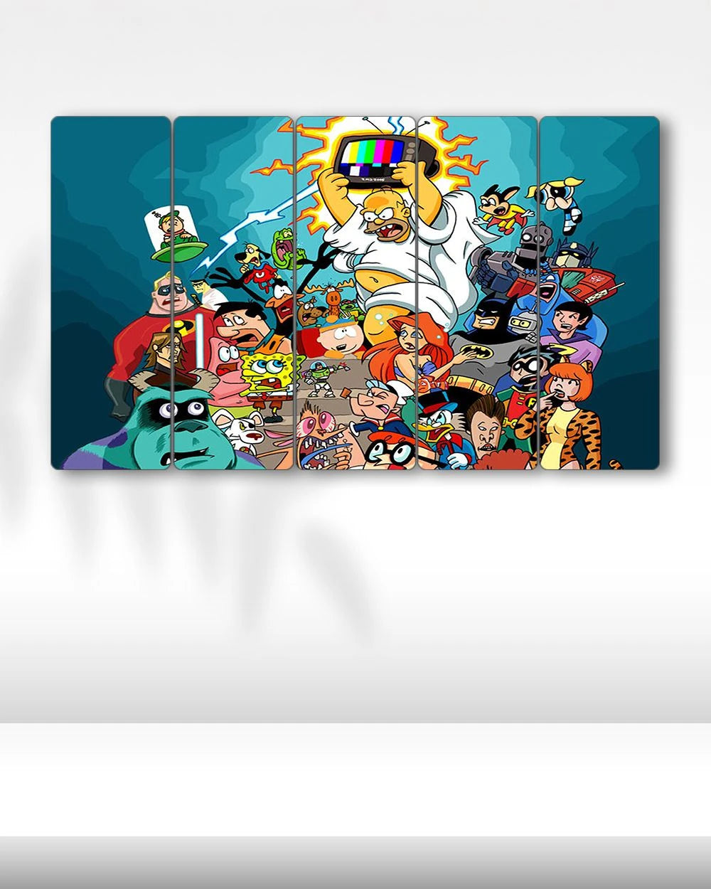 90'lar Çizgi Dizi - 5 Parçalı Tablo