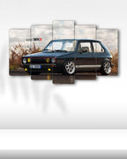 Volkswagen Golf MK2 Classic - 5 Parçalı Araba Tablo
