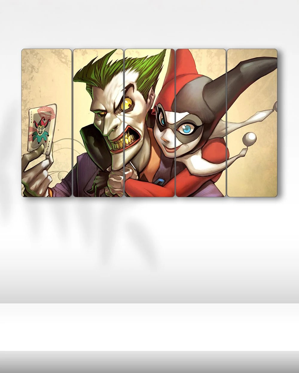 Joker, Harley Quinn, Animasyon - 5 Parçalı Tablo