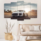 Audi R8 V10 Plus Sunrise - 5 Parçalı Araba Tablo