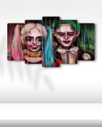 Suicide Squad, Harley Quinn ve Joker - 5 Parçalı Tablo