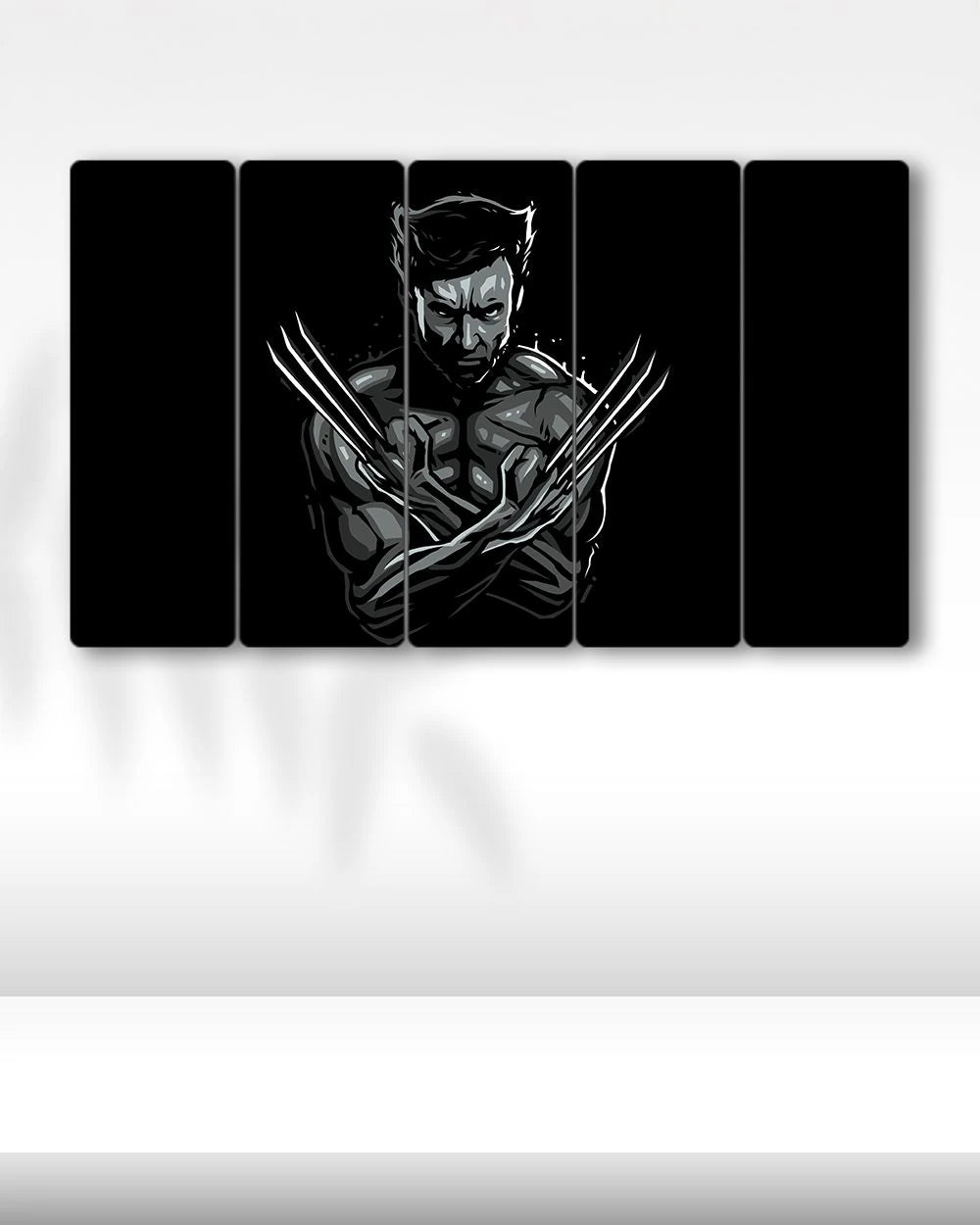 X-Men, Wolverine Siluet - 5 Parçalı Tablo