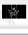 X-Men, Wolverine Siluet - 5 Parçalı Tablo