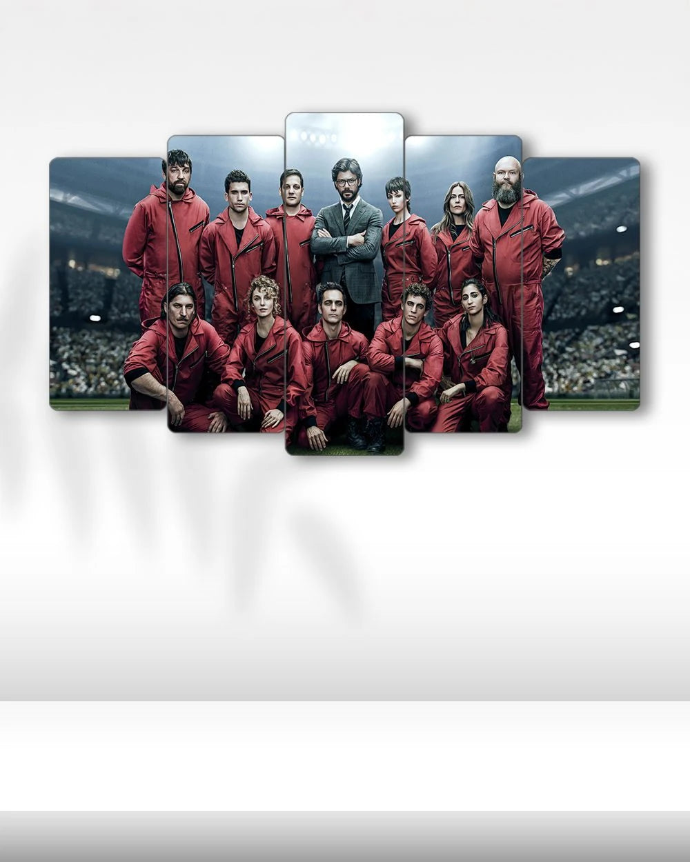 La Casa De Papel, Tüm Kadro - 5 Parçalı Tablo