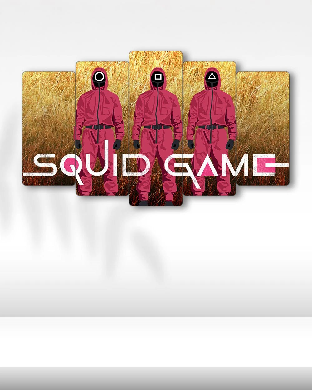 Squid Game, Üç Maskeli - 5 Parçalı Tablo
