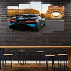 Bugatti Divo Paris Edition - 5 Parçalı Araba Tablo