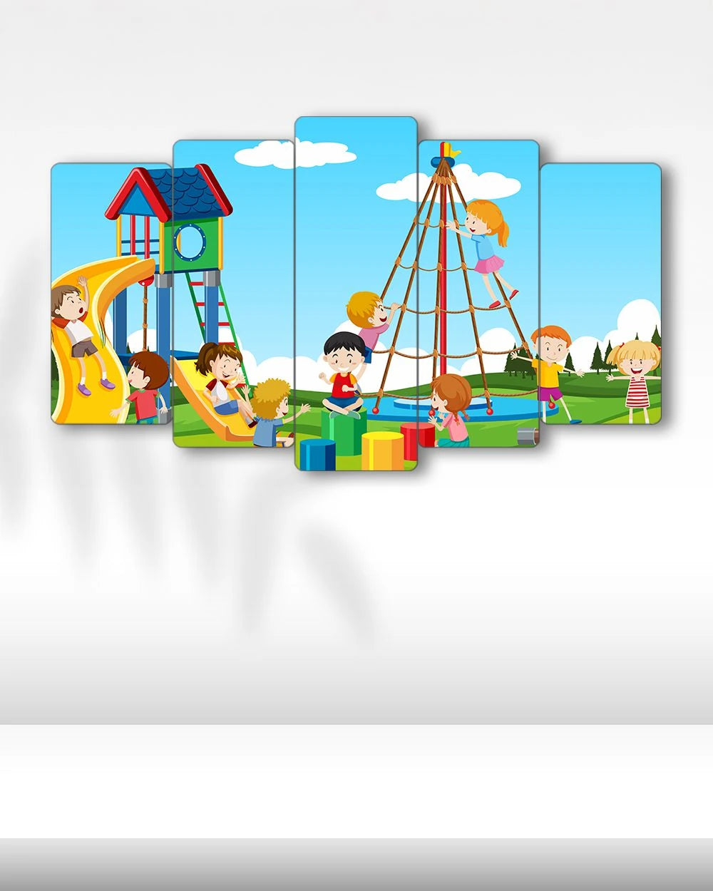 Park, Çocuklar - 5 Parçalı Tablo