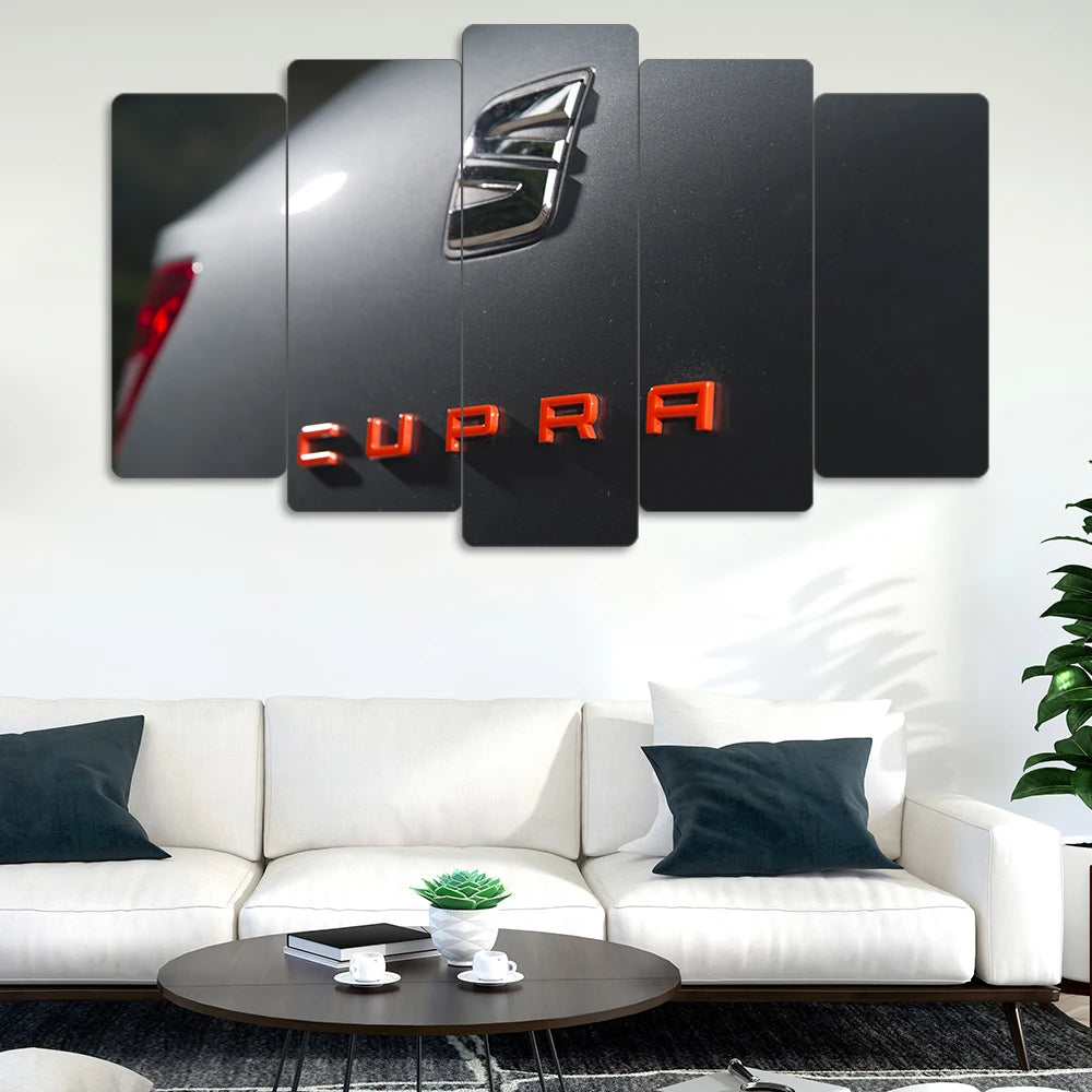 Seat Cupra Logo - 5 Parçalı Araba Tablo