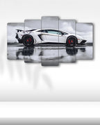 Lamborghini Aventador SV - 5 Parçalı Araba Tablo