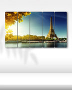 Paris Eyfel Kulesi, Eifel Tower, Fransa - 5 Parçalı Tablo