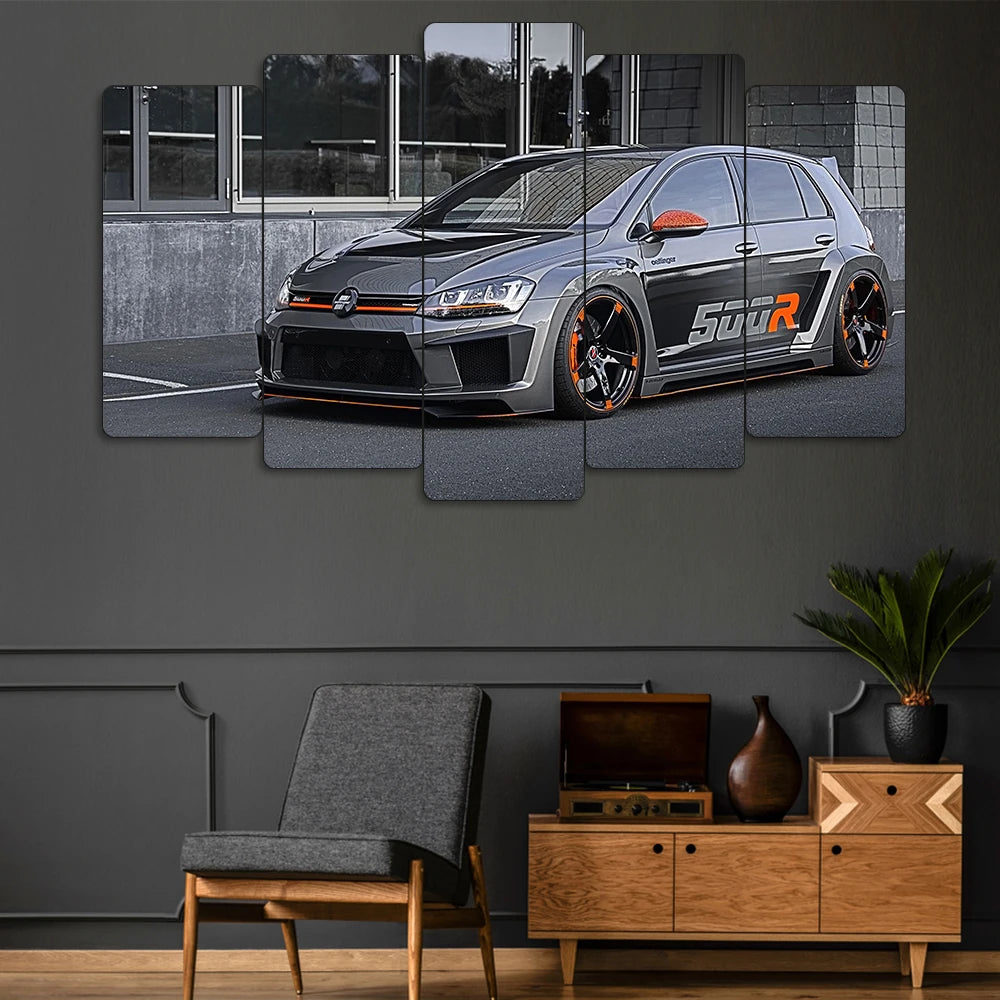 Volkswagen Golf 500R Concept - 5 Parçalı Araba Tablo