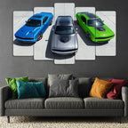 Dodge Challenger Muscle Line-Up - 5 Parçalı Araba Tablo