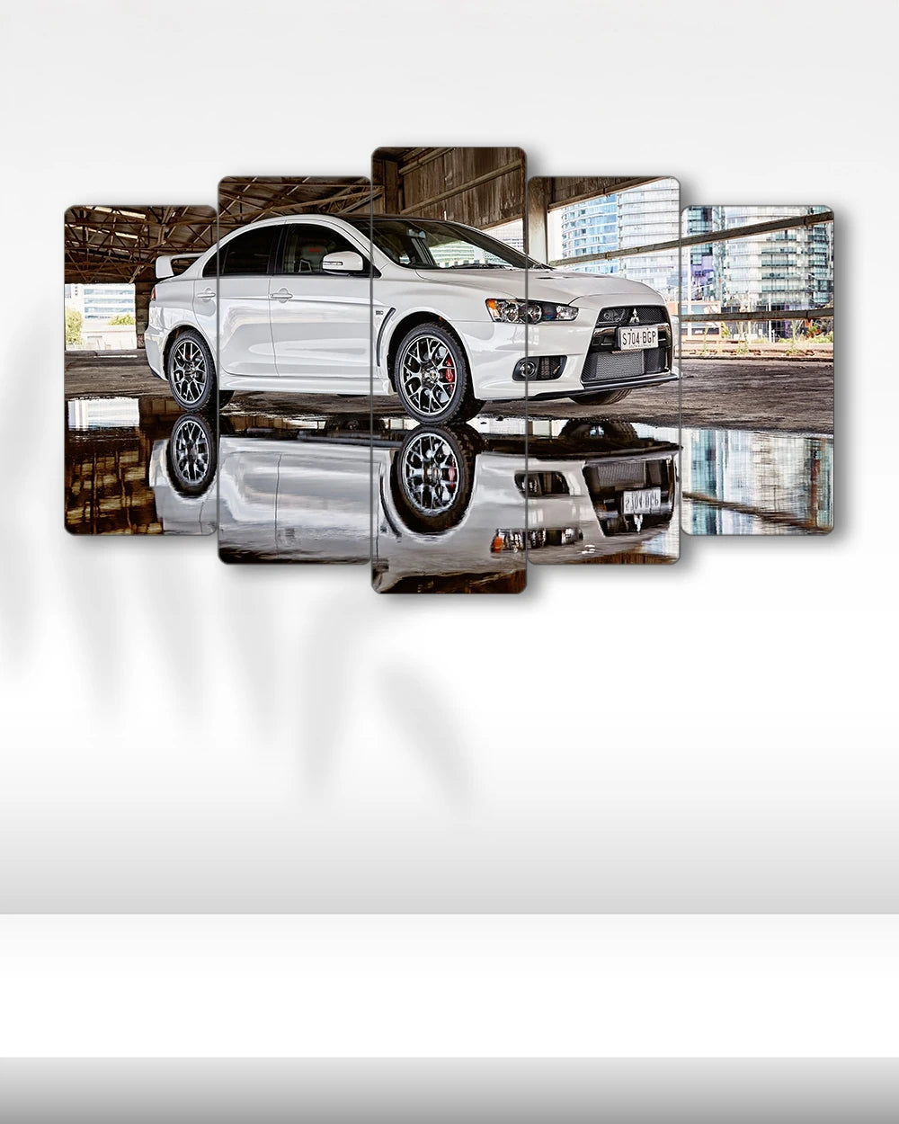 Mitsubishi Lancer Evolution X - 5 Parçalı Araba Tablo