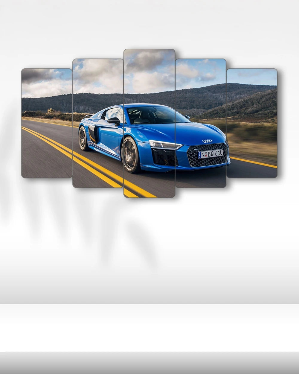 Audi R8 V10 Plus - 5 Parçalı Araba Tablo