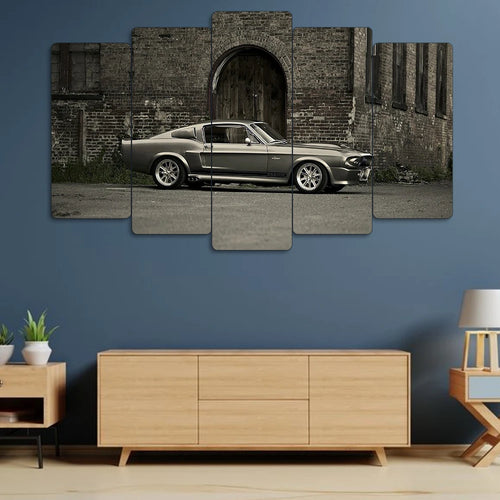 Ford Mustang Shelby GT500 Eleanor - 5 Parçalı Araba Tablo