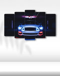 Ford Mustang GT - 5 Parçalı Araba Tablo