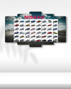 Nissan Efsaneleri - 5 Parçalı Araba Tablo
