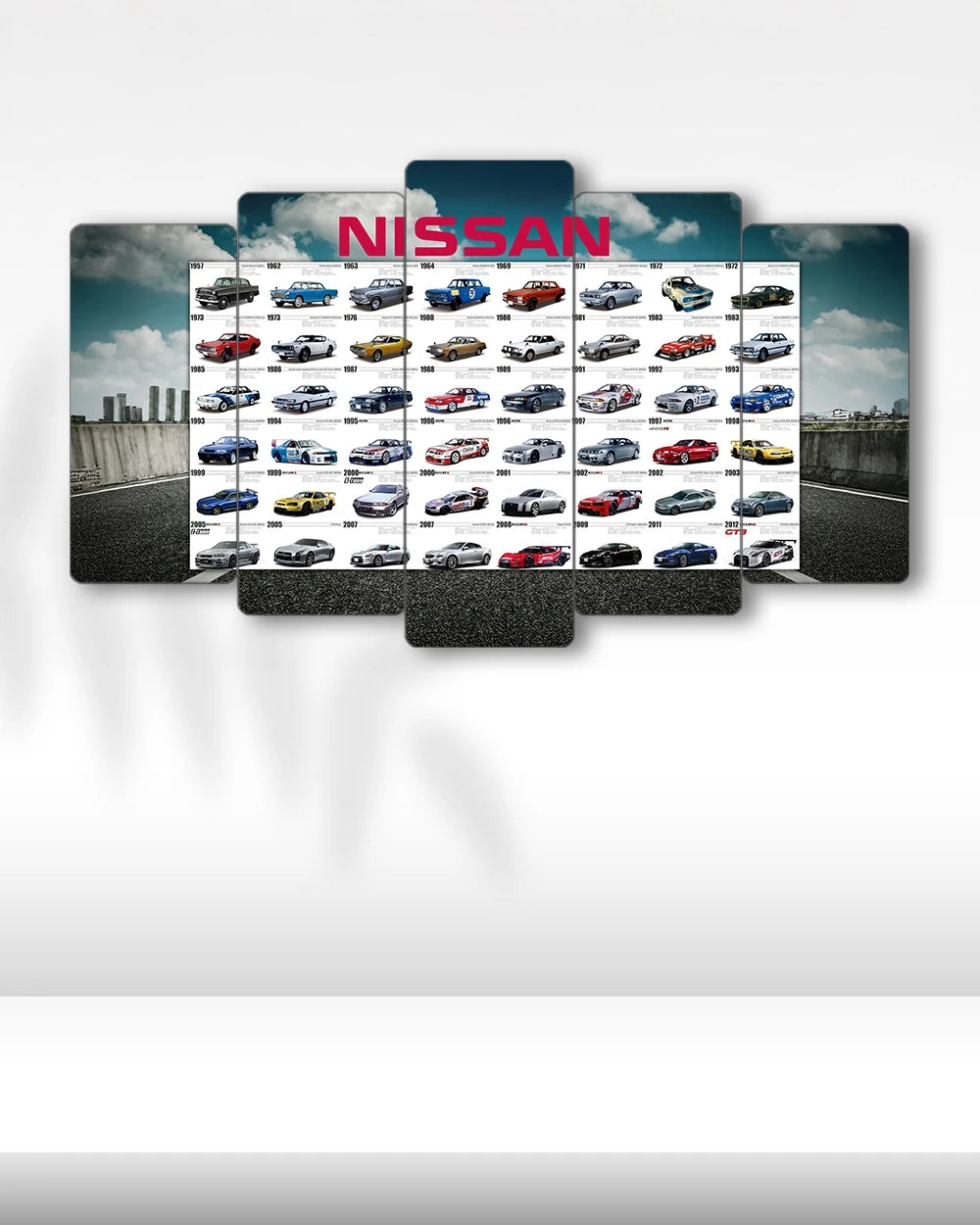 Nissan Efsaneleri - 5 Parçalı Araba Tablo