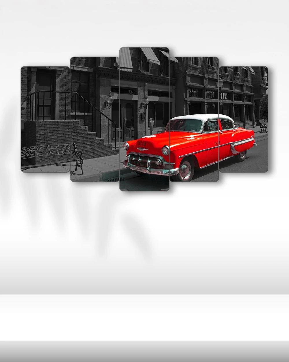 Chevrolet Bel Air 1953 - 5 Parçalı Araba Tablo