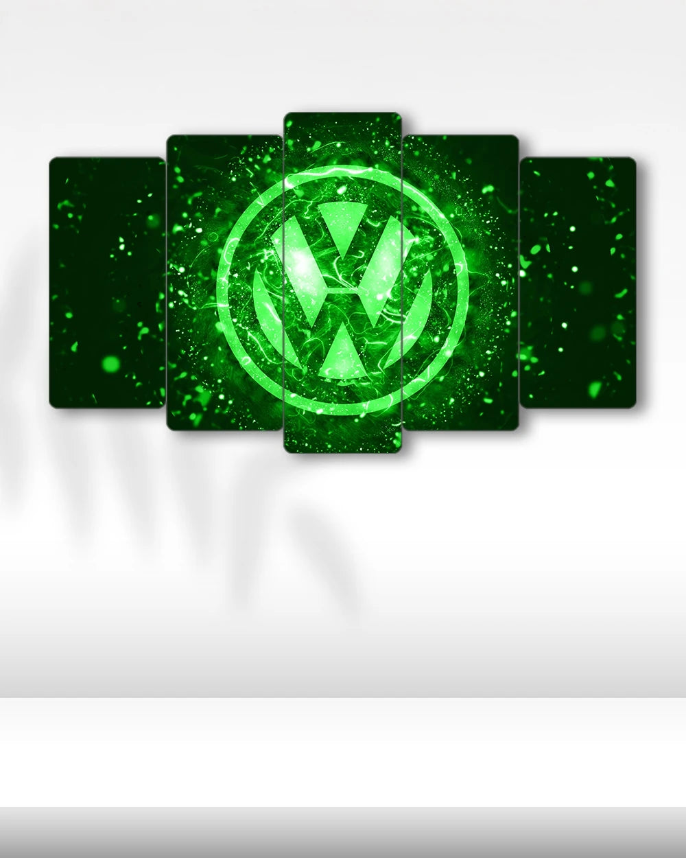 Volkswagen Logo - 5 Parçalı Araba Tablo