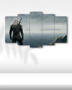 The Witcher, Geralt Deniz Kenarı - 5 Parçalı Tablo