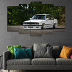 BMW E30 Coupe - 5 Parçalı Araba Tablo